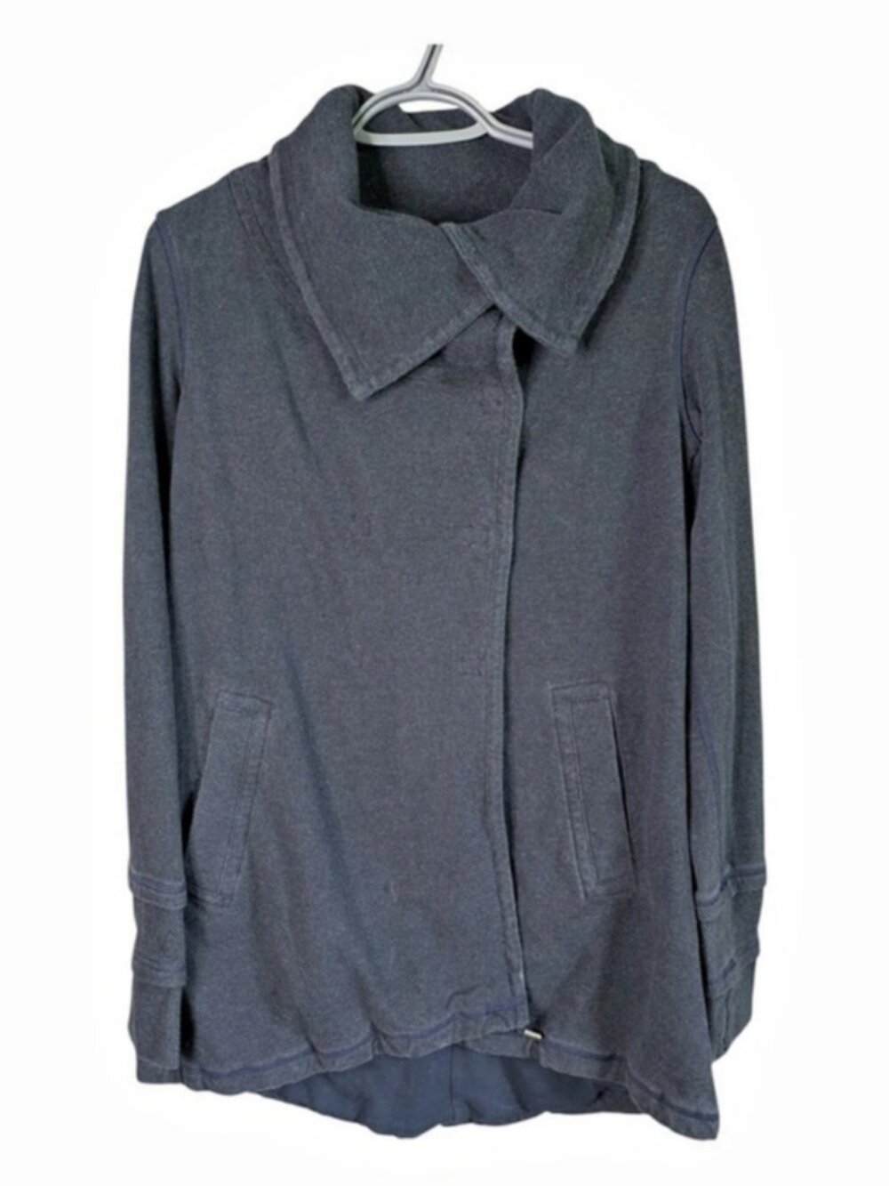Lululemon Gratitude Wrap Sweater Jacket Heathered Cadet Blue Size 6